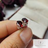 Natural Red Garnet Stud Earring, Dainty Garnet Earring, 925 Sterling Silver Jewelry, January Birthstone Stud Earrings, Wedding Gift, Gift